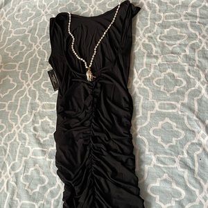 2/$10 Black Maxi Dress with Back Necklace